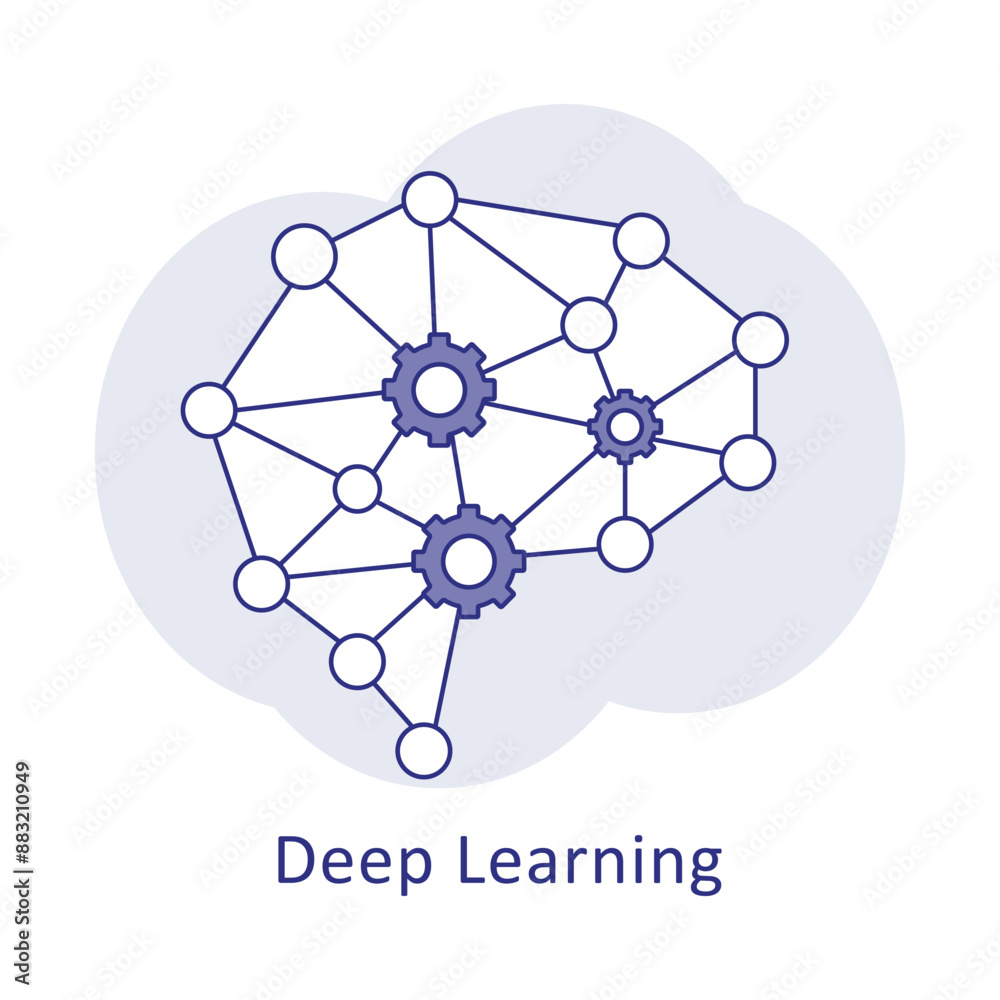 Deep Learning Icon: Neural Networks, AI Learning Models, Machine ...