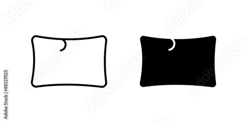 Pillow Icon Symbol isolated white background. vector illustration. color editable.mpan