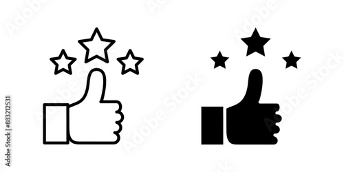 rating Icon set .Symbol isolated white background. vector illustration. color editable.