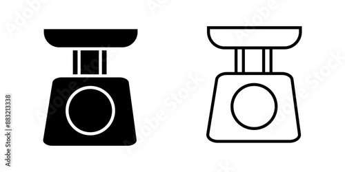  Scale set Icon Symbol isolated white background. vector illustration. color editable.