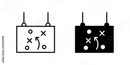 soccer tactics  set User Icon Symbol isolated white background. vector illustration. color editable.