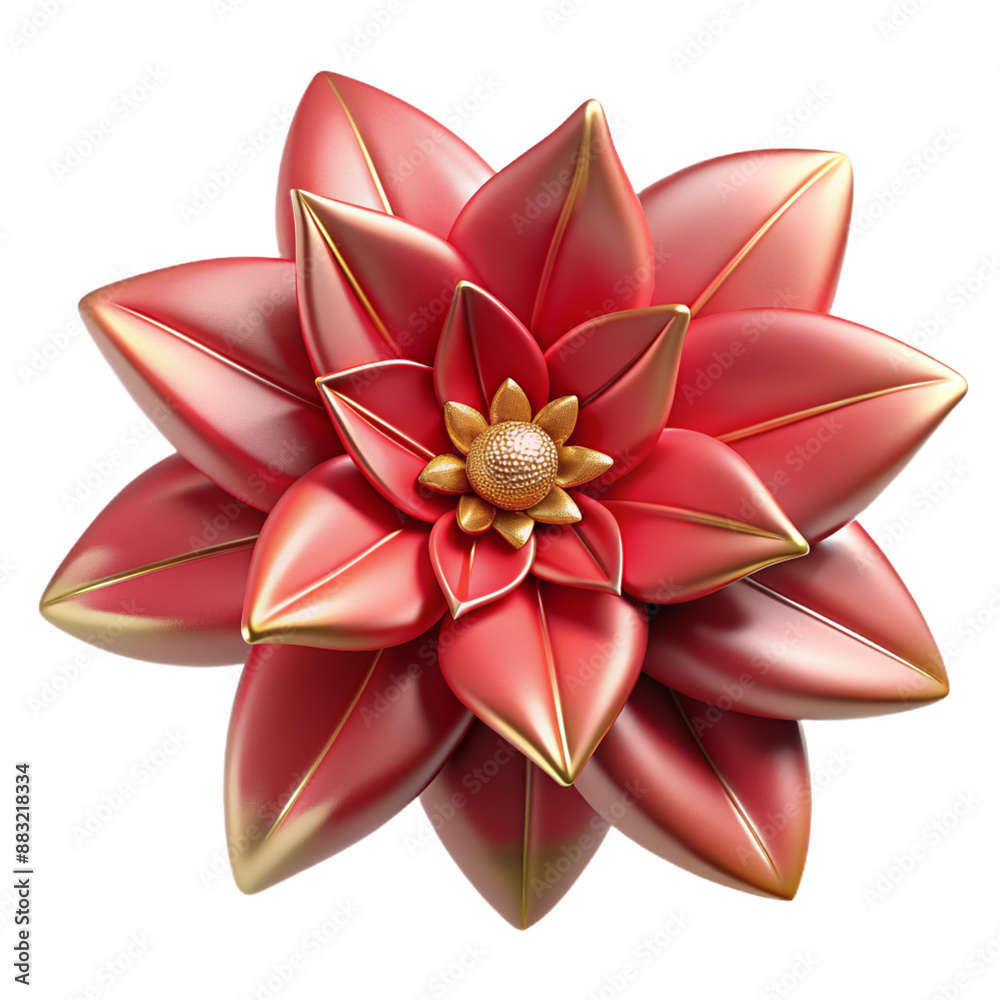 Vibrant 3D poinsettia in festive detail. Christmas flower on transparent background for holiday designs Vibrant 3D poinsettia in festive detail. Christmas flower on transparent background for holiday designs