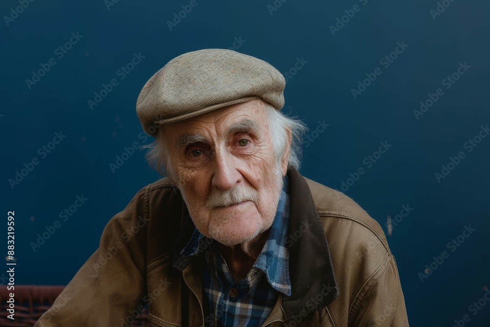 Portrait of an elderly man wearing a beret Portrait of an elderly man wearing a beret Portrait of an elderly man wearing a beret Portrait of an elderly man wearing a beret