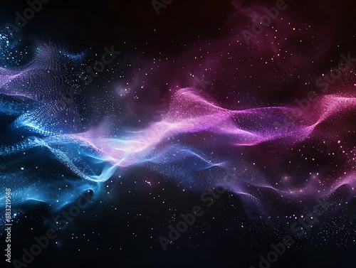 Abstract colorful purple , pink and blue smock waves background