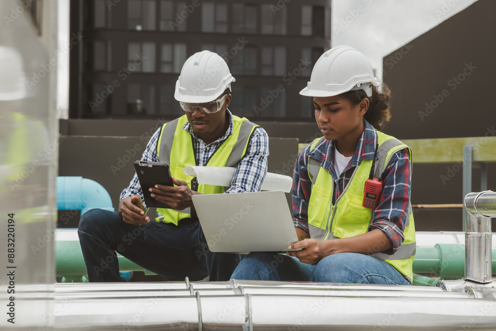 Industrial engineer work on site. engineer visit and inspection site engineer at industrial site. Inspector engineer check and working on site Industrial engineer work on site. engineer visit and inspection site engineer at industrial site. Inspector engineer check and working on site