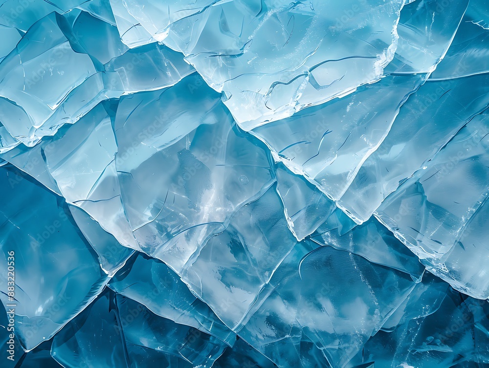 Obraz premium Abstract blue ice crystal texture background
