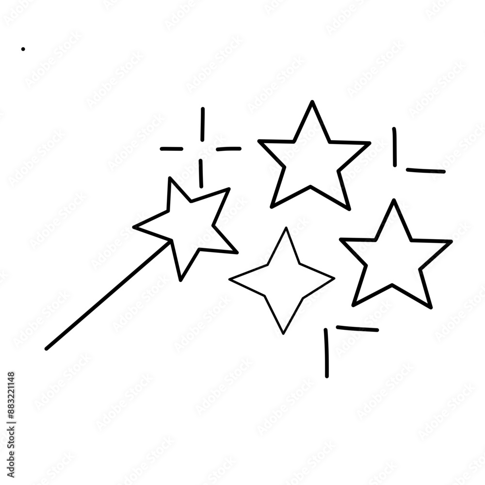 Hand drawn star in trendy line style. Modern vector symbols Hand drawn star in trendy line style. Modern vector symbols