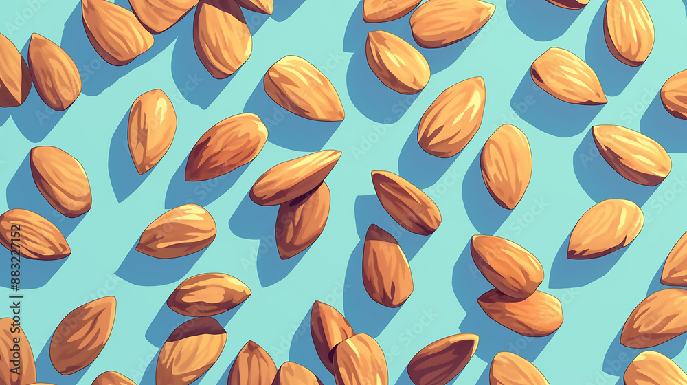 Nutty Mosaic: Realistic Pattern of Assorted Nuts Nutty Mosaic: Realistic Pattern of Assorted Nuts