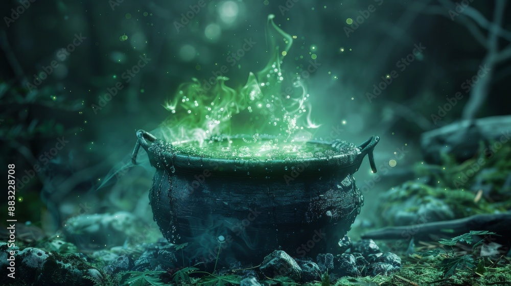 Magic Potion in a Cauldron. Magic Potion in a Cauldron.