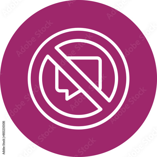 No Message Vector Line White Circles Multicolors