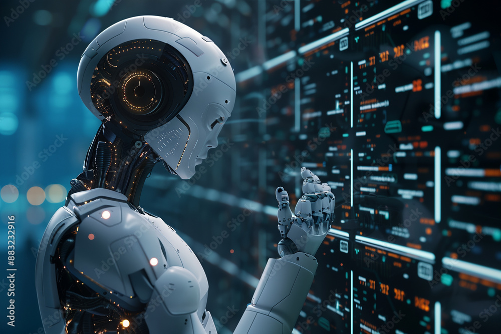 integration of a large language model and AI machine learning into business operations, emphasizing innovation and digital transformation in modern enterprises. Photo