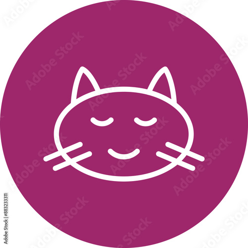 Cozy Vector Line White Circles Multicolors