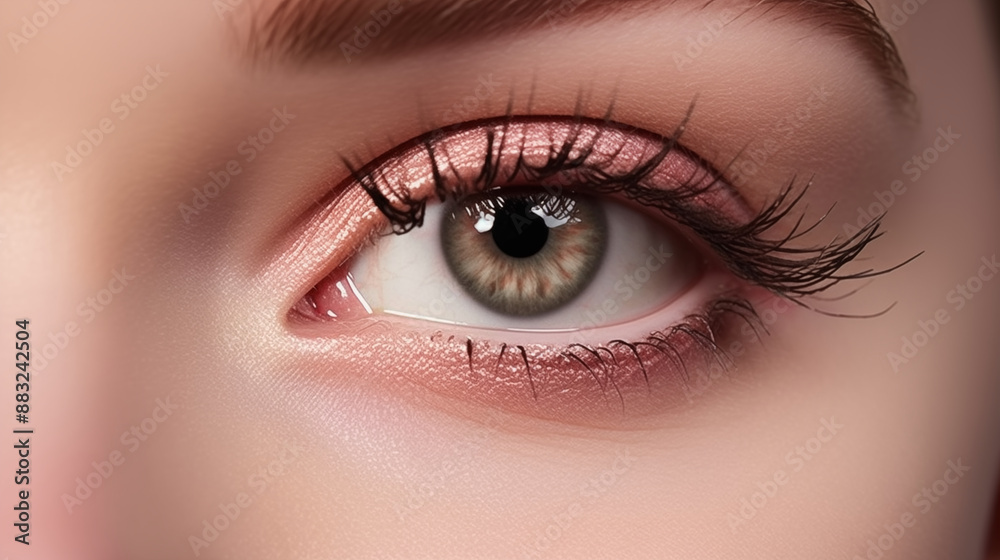 Hot eyes make up peach eyeshadow with baby look Hot eyes make up peach eyeshadow with baby look