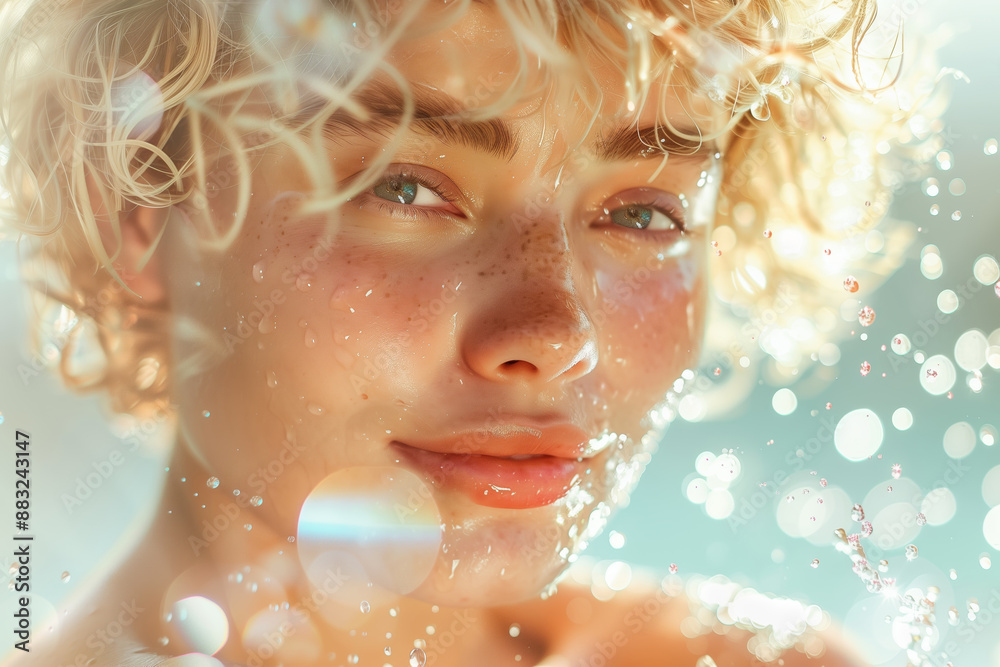 Beautiful woman smiling in nature Beautiful woman smiling in nature