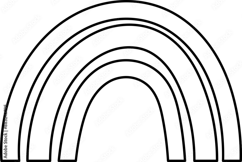 Naklejka premium Rainbow Doodle Illustration 