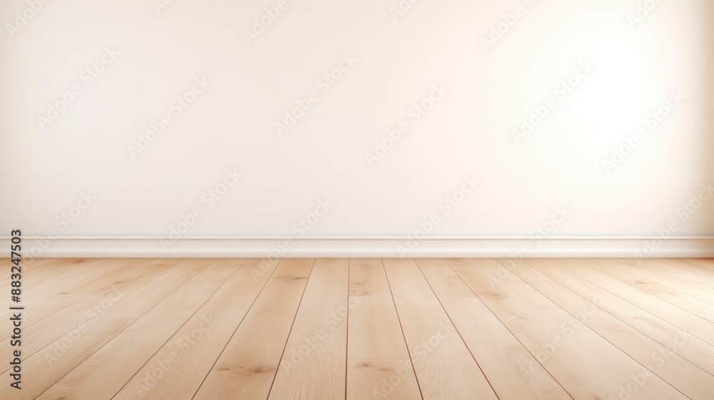 Empty room with wooden floor and white wall. Empty room with wooden floor and white wall.