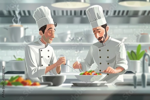 Wallpaper Mural Animated Chefs Prepare a Culinary Delight Torontodigital.ca