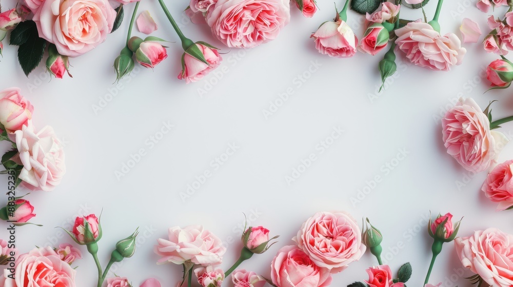 A simple and elegant white border adorned with delicate roses, creating a beautiful and feminine frame. The minimalist design is perfect for adding a touch of sophistication to any project. A simple and elegant white border adorned with delicate roses, creating a beautiful and feminine frame. The minimalist design is perfect for adding a touch of sophistication to any project.