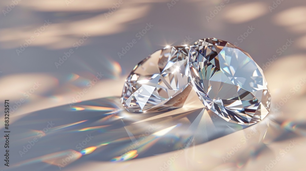 diamonds on a light background with shadows diamonds on a light background with shadows