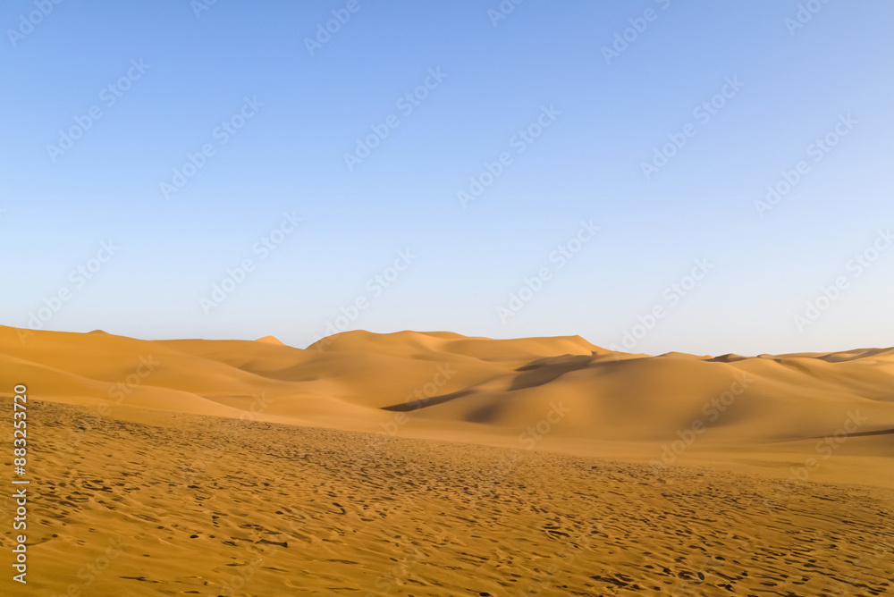Golden Sand Dunes Silhouetted by Sunset Light Golden Sand Dunes Silhouetted by Sunset Light