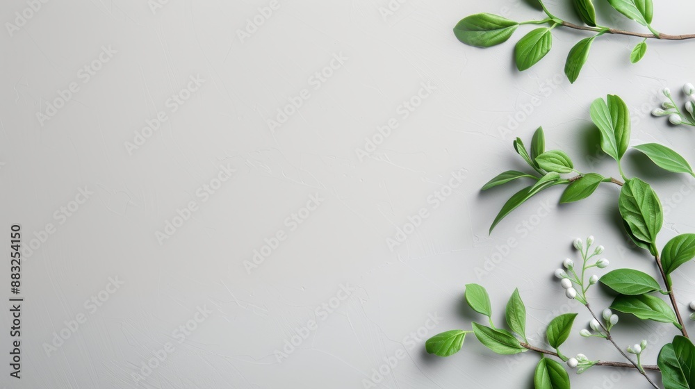 A serene gray background adorned with a minimalistic foliage border, ideal for projects needing a clean and elegant look. A serene gray background adorned with a minimalistic foliage border, ideal for projects needing a clean and elegant look.