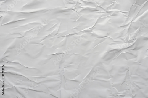 Crumpled White Paper Poster Texture Background