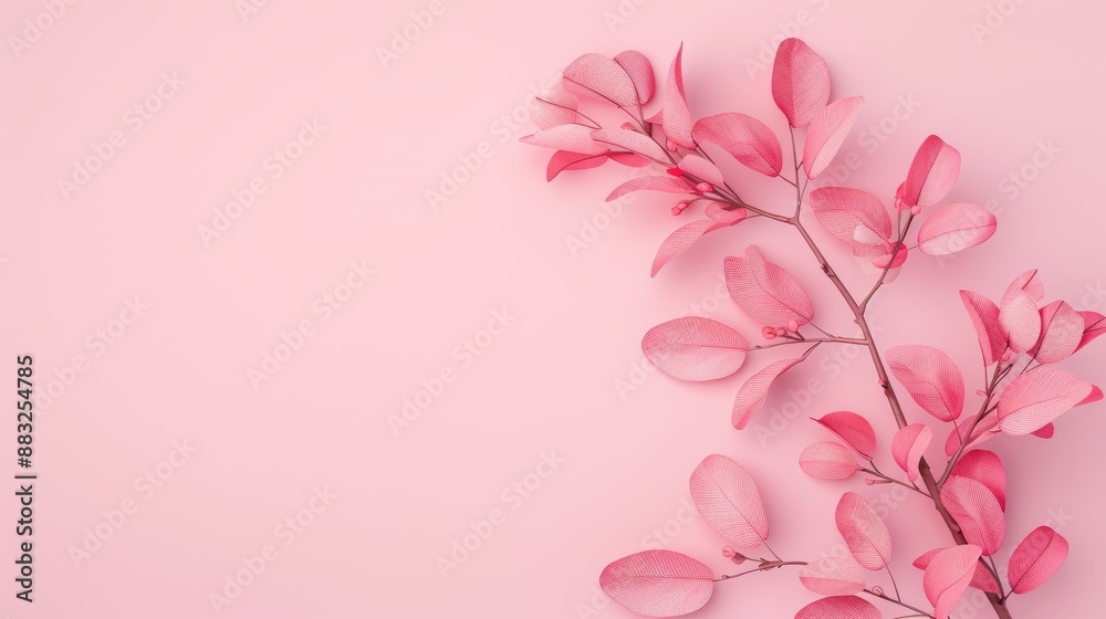 A clean and elegant design featuring a pink foliage border with generous copy space, perfect for modern and sophisticated compositions. A clean and elegant design featuring a pink foliage border with generous copy space, perfect for modern and sophisticated compositions.