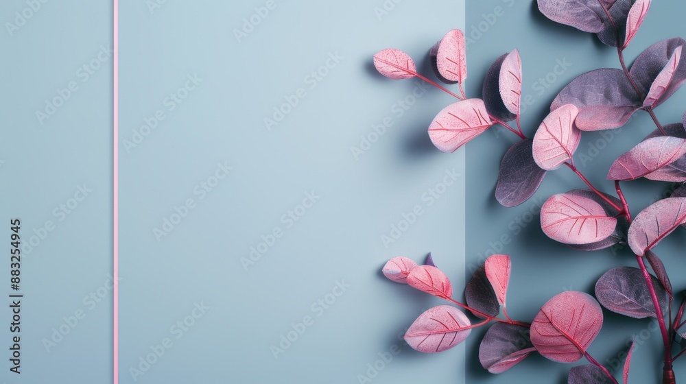 A modern visual with a delicate purple foliage border and abundant copy space, suitable for various design projects. A modern visual with a delicate purple foliage border and abundant copy space, suitable for various design projects.