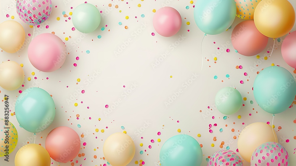 Colorful Balloons and Confetti Celebration Colorful Balloons and Confetti Celebration