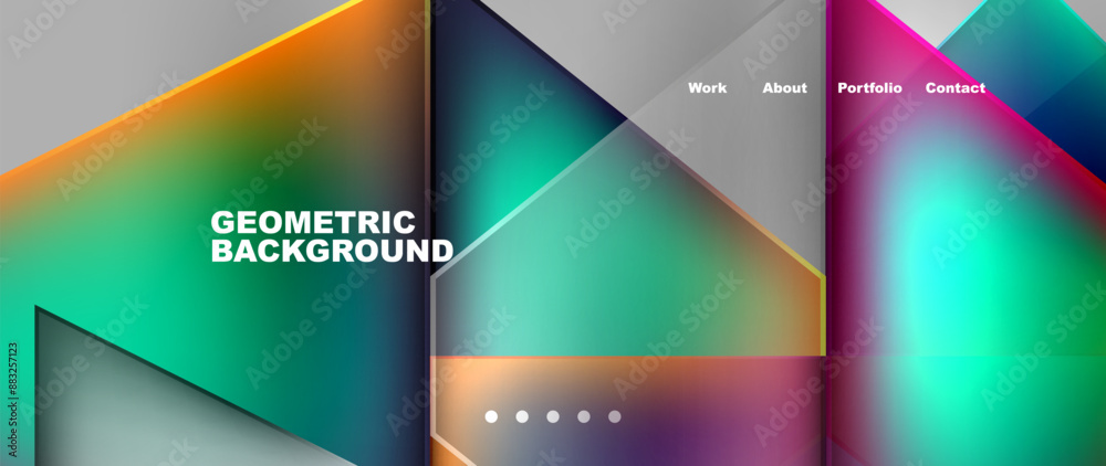 Flowing bright neon gradients geometric abstract background with triangles and lines. Fluid color pattern of color liquid gradient background for wallpaper, banner, background, card, landing page Flowing bright neon gradients geometric abstract background with triangles and lines. Fluid color pattern of color liquid gradient background for wallpaper, banner, background, card, landing page