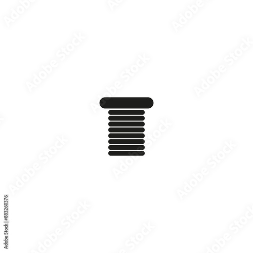 Metal Bolt Icon. Engineering Equipment Symbol Vector.