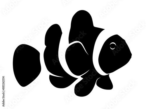Silhouette of a clown fish