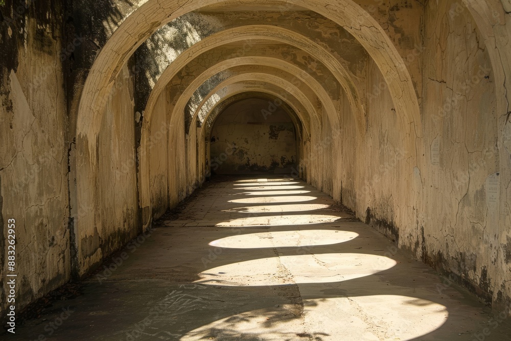 Obraz premium Archway at Hassan II mosque - Casablanca. Beautiful simple AI generated image in 4K, unique.