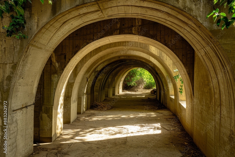 Obraz premium Archway at Hassan II mosque - Casablanca. Beautiful simple AI generated image in 4K, unique.