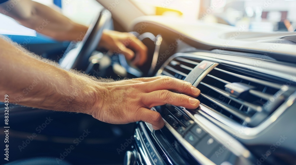 A mechanic s hand inspecting a car, highlighting the concept of thorough service and customer satisfaction. A mechanic s hand inspecting a car, highlighting the concept of thorough service and customer satisfaction.
