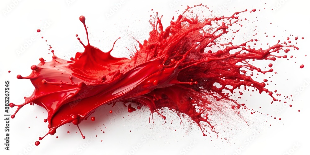 Red Paint Explosion Dynamic Splash of Color, Digital Photography, White Background, Fluid Art, paint splash, red liquid, abstract art Red Paint Explosion Dynamic Splash of Color, Digital Photography, White Background, Fluid Art, paint splash, red liquid, abstract art
