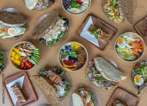 Sandwiches Poke Bowl Dishes Banner