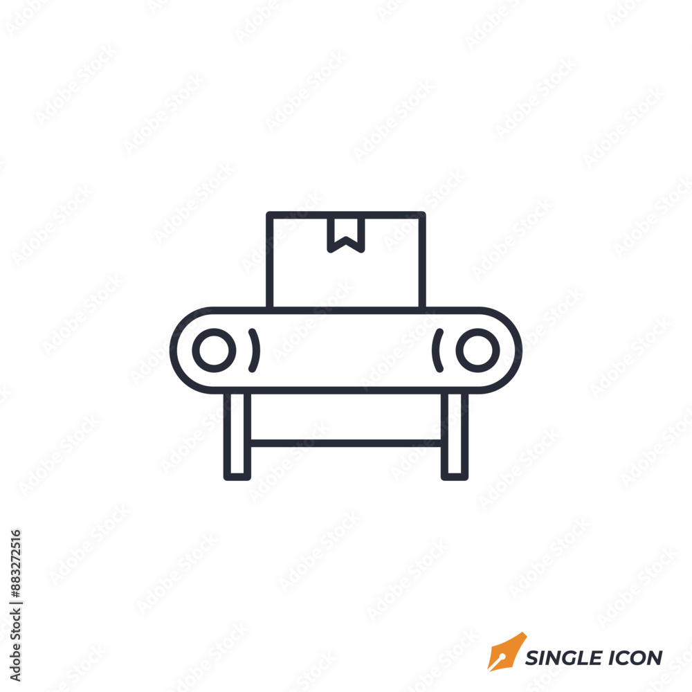 Conveyor Belt icon vector illustration. Conveyor Belt symbol isolated on white background.