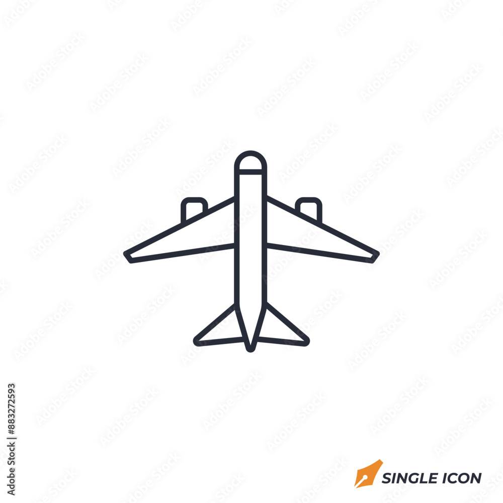 Airplane icon vector illustration. Airplane symbol isolated on white background. Airplane icon vector illustration. Airplane symbol isolated on white background.