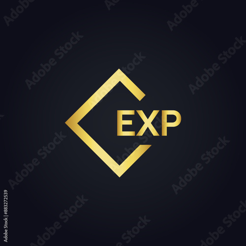 Free Download EXP logo. E X P design. White EXP letter. EXP, E X P letter logo design. E X P letter logo design in GOLD, GOLDEN LOGO, THREE, style. letter logo set in one artboard. E X P letter logo vector design. - GFXLoad