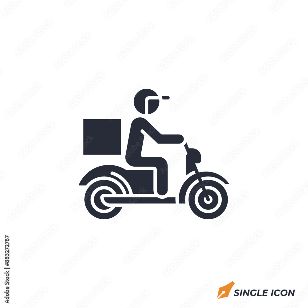 motorcycle delivery icon vector illustration. motorcycle delivery symbol isolated on white background motorcycle delivery icon vector illustration. motorcycle delivery symbol isolated on white background