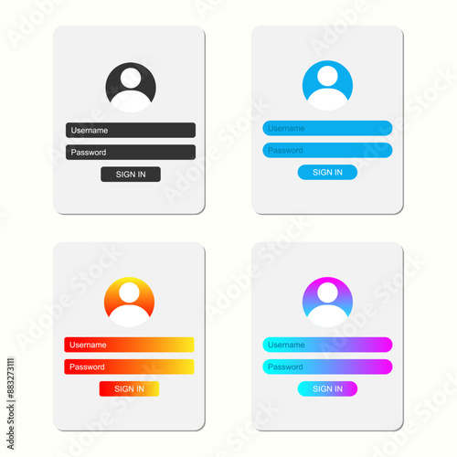 Log in password to log in app user log in interface design