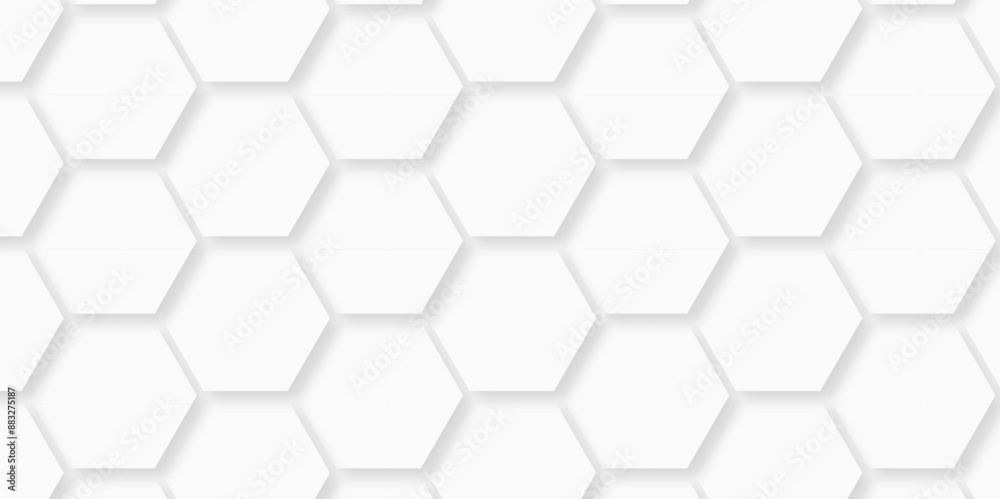 Abstract hexagonal futuristic geometric backdrop White background and embossed hexagon , honeycomb white hexagon concept design abstract technology background vector background, or wallpaper. Abstract hexagonal futuristic geometric backdrop White background and embossed hexagon , honeycomb white hexagon concept design abstract technology background vector background, or wallpaper.