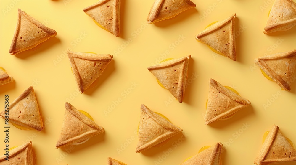 fortune cookies sandwich background with copy space fortune cookies sandwich background with copy space