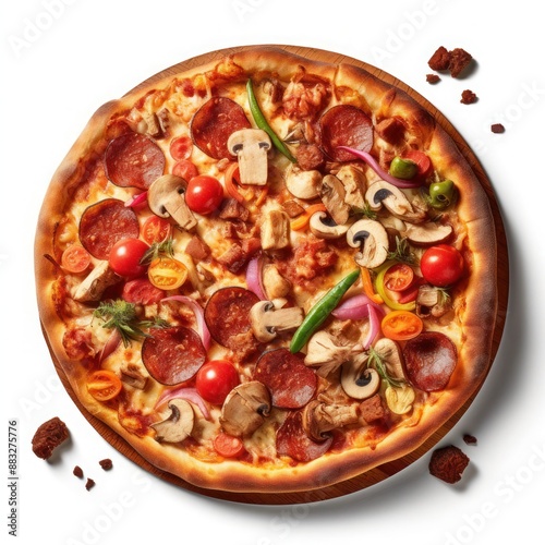 Scrumptious Meat Lovers Pizza with Toppings Galore photo