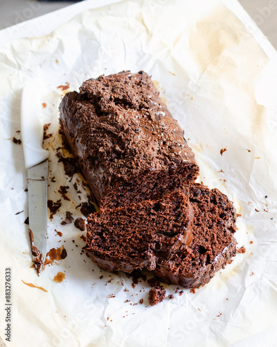 SLICE DOUBLE  CHOCOLATE POUND CAKE