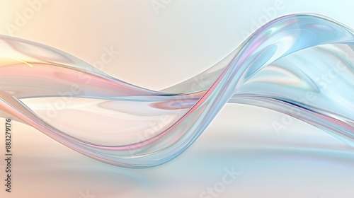 A long, curvy line of water with a rainbow effect
