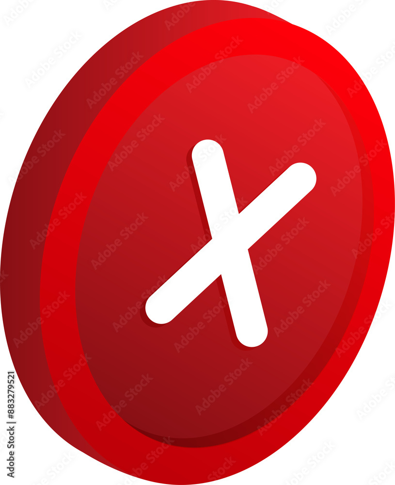 Fototapeta premium wrong isomatric symbol illustration design