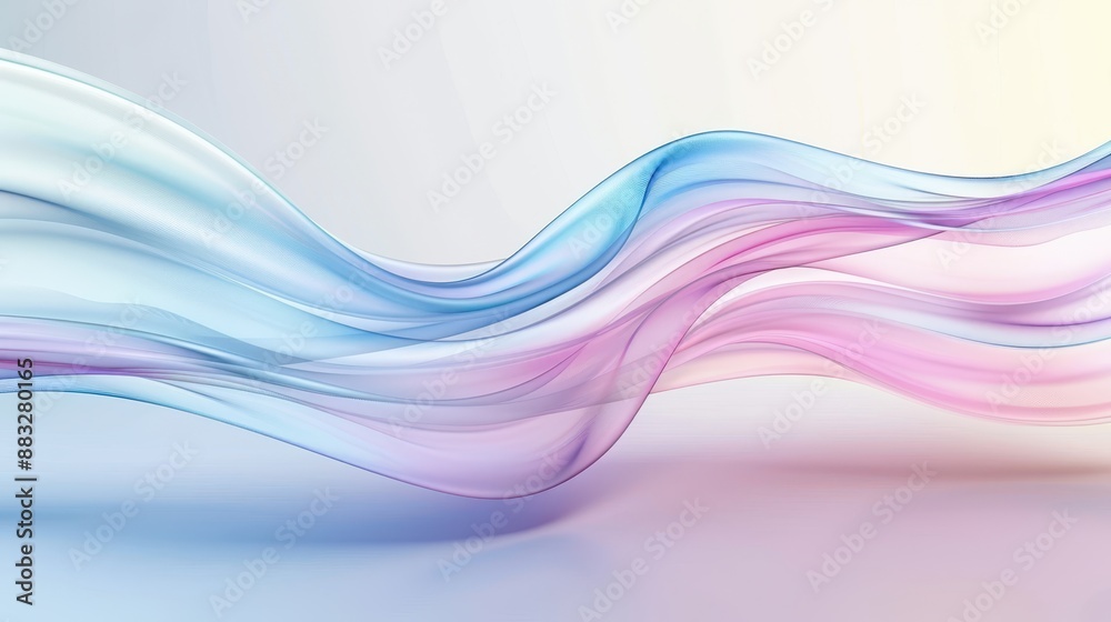 Fototapeta premium A colorful wave with a blue and pink hue