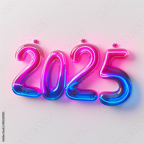 uturistic Glow: 3D Neon Color 2025 Text Design